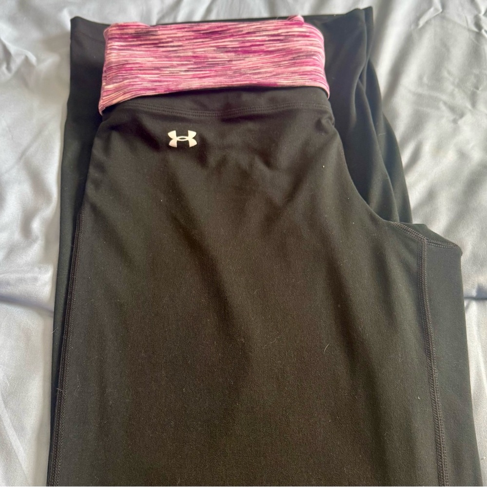 Under Armour Pink and Black Flare Pants